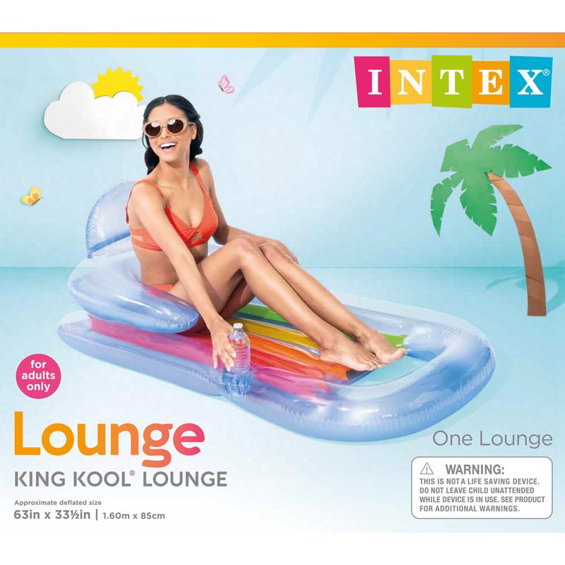 Load image into Gallery viewer, Intex King Kool Assorted Vinyl Inflatable Pool Floating Lounger
