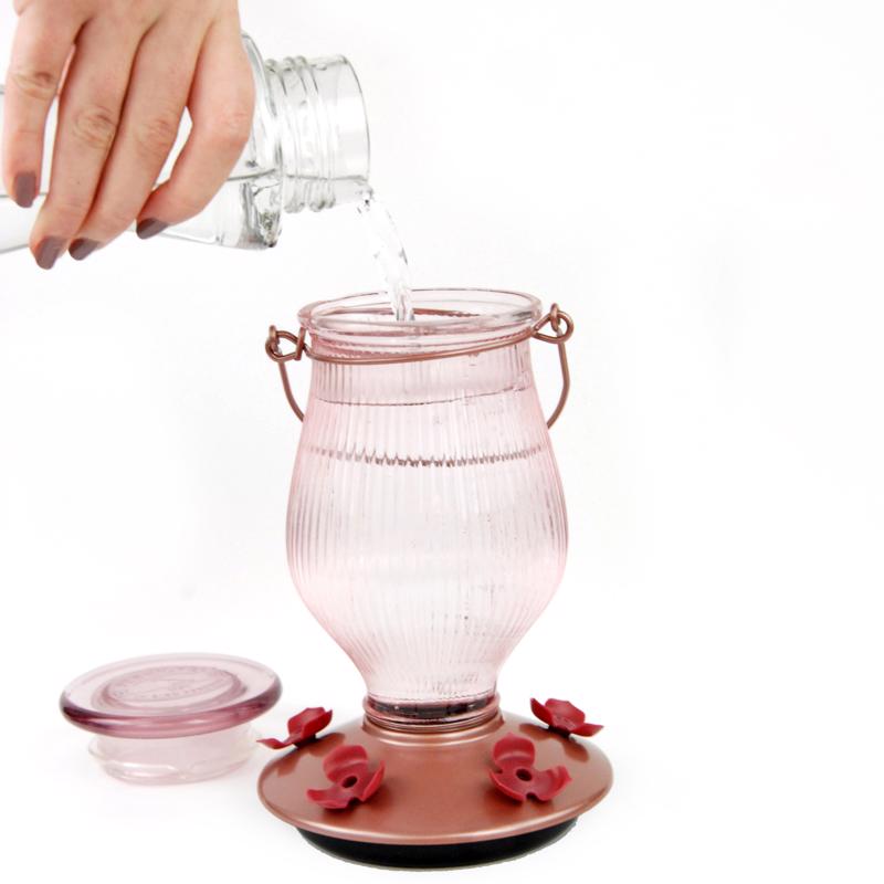 Load image into Gallery viewer, Perky-Pet Hummingbird 24 oz Glass/Plastic Nectar Feeder 5 ports
