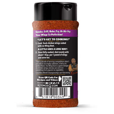 Kosmos Q Wing Dust Kickin' Cajun Wing Seasoning 4.2 oz