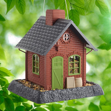 North States Village Wild Bird 5 lb Plastic Hopper Bird Feeder 4 ports