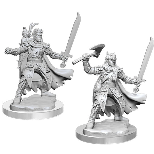 D&D FRAMEWORKS: MALE HALF-ELF RANGER - UNPAINTED AND UNASSEMBLED