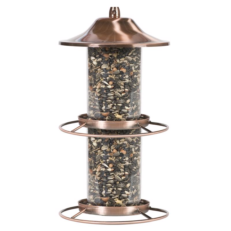Load image into Gallery viewer, Perky-Pet Wild Bird 4.5 lb Metal/Plastic Panorama Bird Feeder 2 ports
