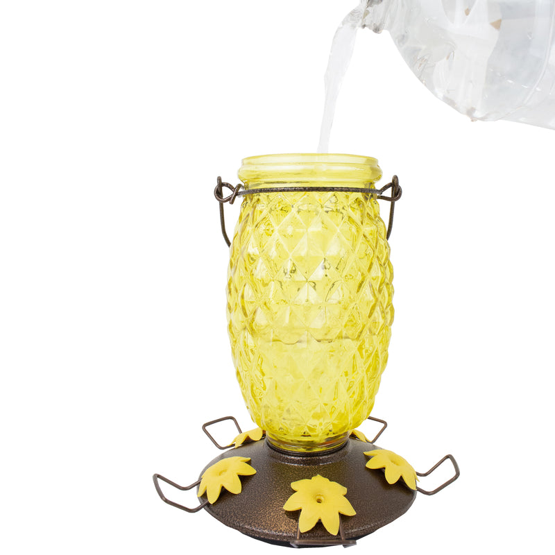 Load image into Gallery viewer, Perky-Pet Hummingbird 28 oz Glass/Plastic Pineapple Nectar Feeder 5 ports

