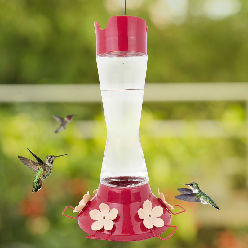 Load image into Gallery viewer, Perky-Pet Hummingbird 20 oz Glass/Plastic Pinch-Waist Nectar Feeder 6 ports
