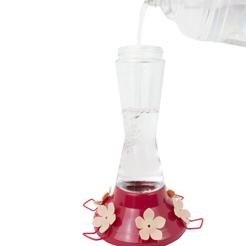 Load image into Gallery viewer, Perky-Pet Hummingbird 20 oz Glass/Plastic Pinch-Waist Nectar Feeder 6 ports
