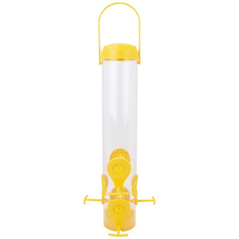 Load image into Gallery viewer, Perky-Pet Finch 1.5 lb Plastic Tube Bird Feeder 6 ports
