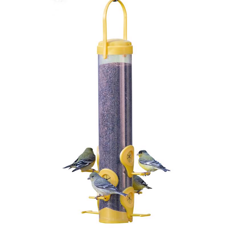 Load image into Gallery viewer, Perky-Pet Finch 1.5 lb Plastic Tube Bird Feeder 6 ports
