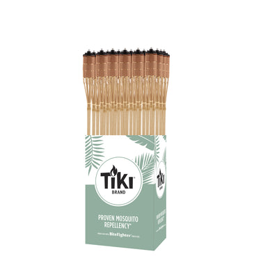 TIKI Easy Pour Brown Bamboo 60 in. Tiki Outdoor Torch 1 pk