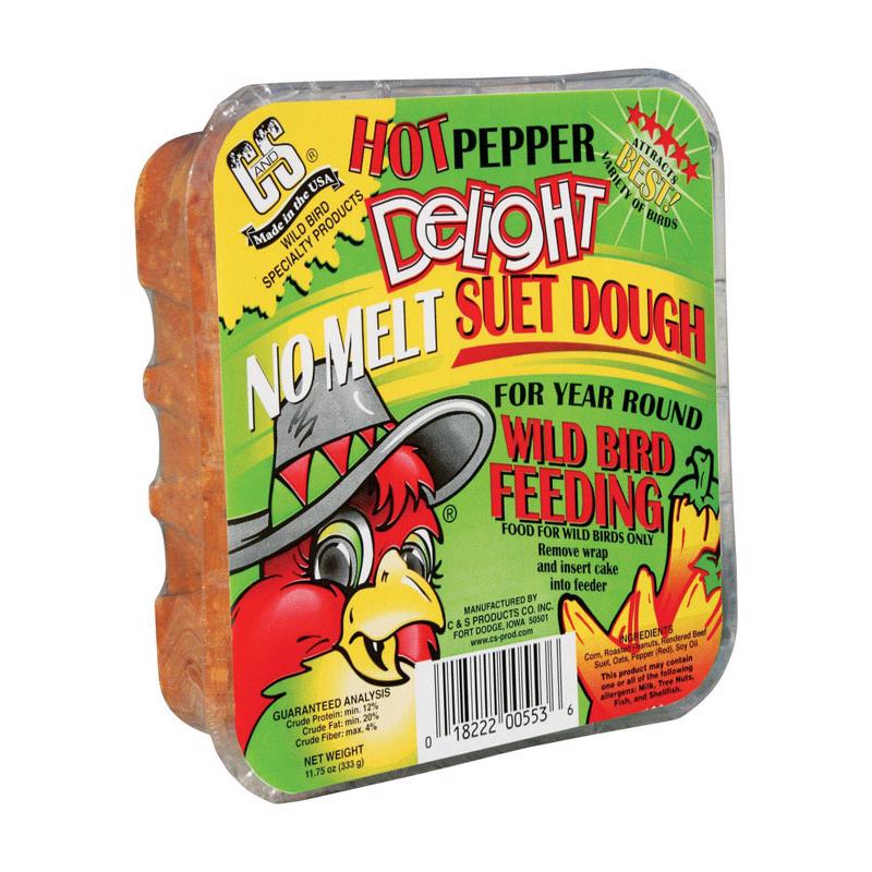 Load image into Gallery viewer, C&amp;S Products Hot Pepper Delight Assorted Species Beef Suet Wild Bird Food 11.75 oz
