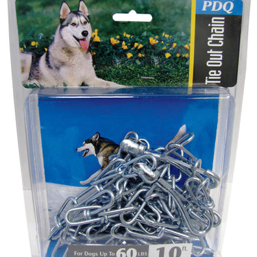 PDQ Silver Steel Dog Tie Out Chain Large