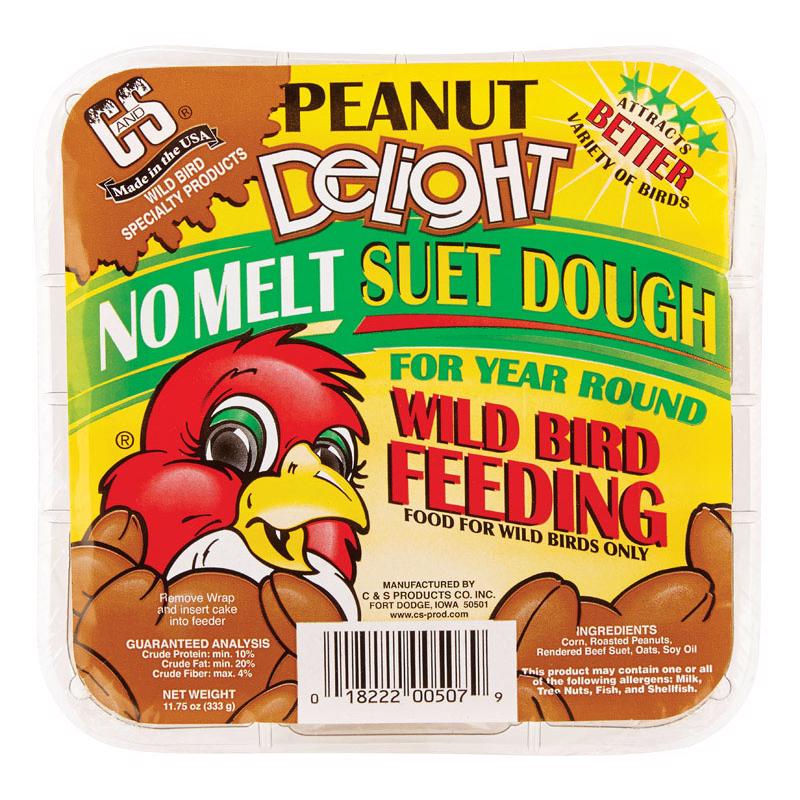 Load image into Gallery viewer, C&amp;S Products Peanut Delight Assorted Species Beef Suet Wild Bird Food 11.75 oz
