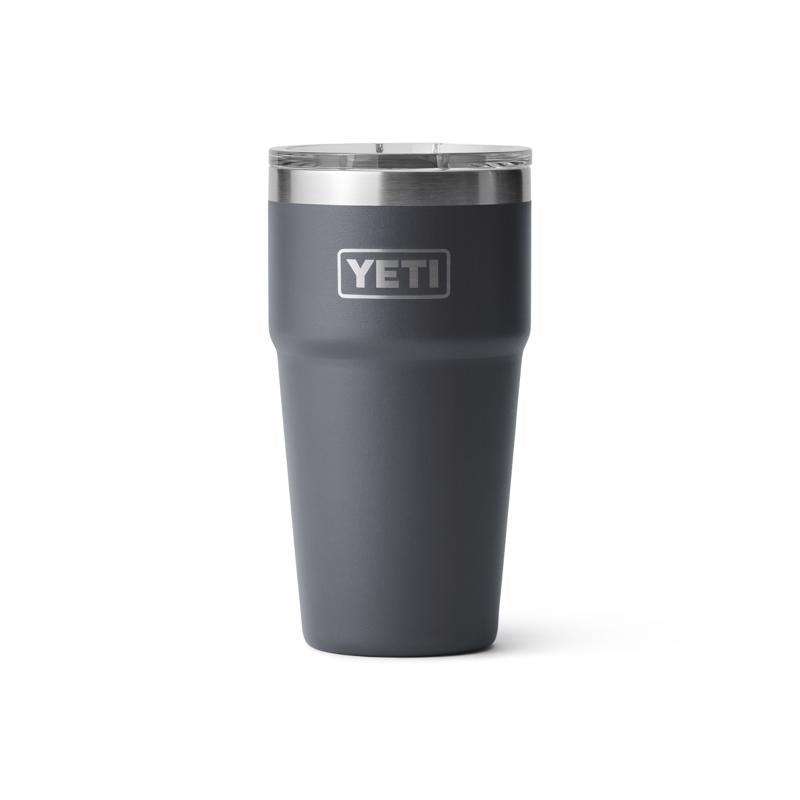 Load image into Gallery viewer, YETI Rambler 16 oz Charcoal BPA Free Stackable Pint
