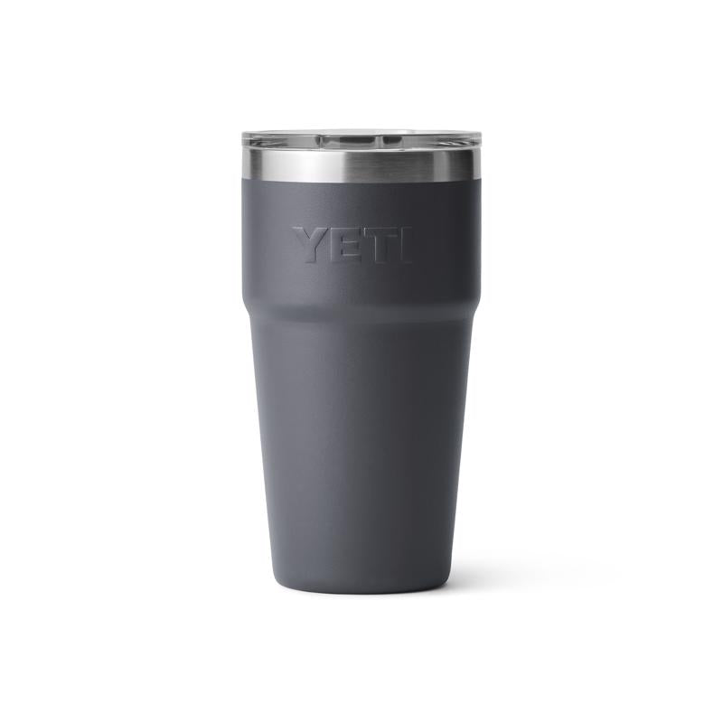 Load image into Gallery viewer, YETI Rambler 16 oz Charcoal BPA Free Stackable Pint
