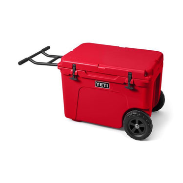 YETI Tundra Haul Rescue Red 50 qt Roller Cooler