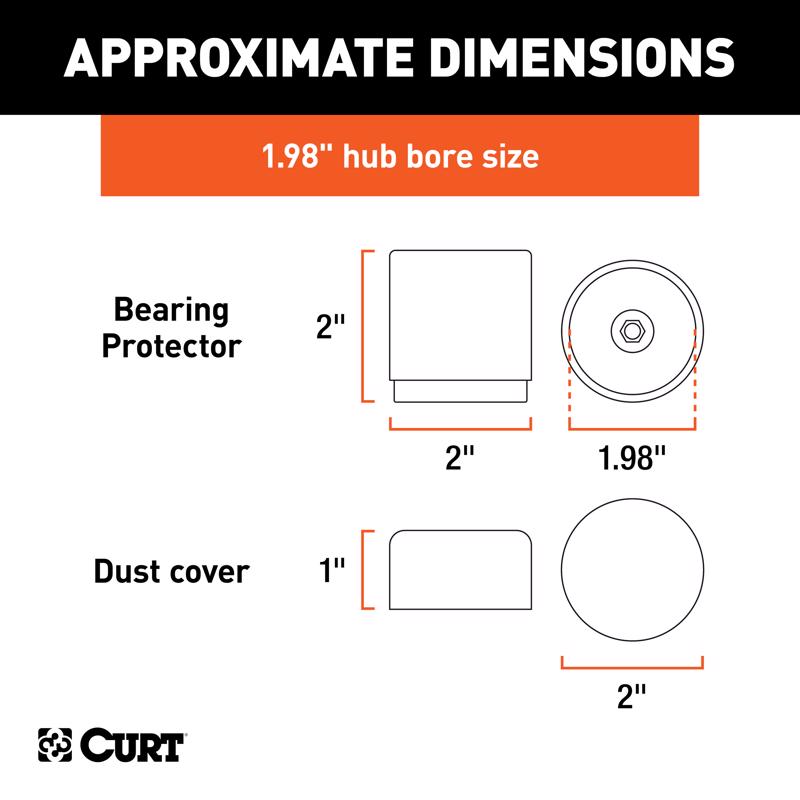 Load image into Gallery viewer, CURT 1.98 in. Bearing Protector Cover
