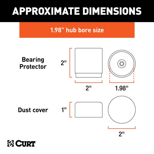 CURT 1.98 in. Bearing Protector Cover