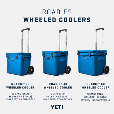 YETI Roadie 48 Big Wave Blue 48 qt Roller Cooler