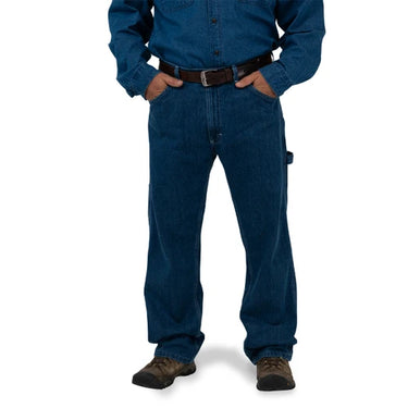 Key Men's Denim Dungaree - Traditional Fit (Indigo Denim Enzyme Wash) Size 34x32