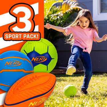 NERF Mini Soccer, Football, and Basketball Ball Assortment