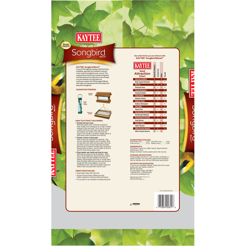 Load image into Gallery viewer, Kaytee Songbird Blend Songbird Black Oil Sunflower Seed Wild Bird Food 7 lb
