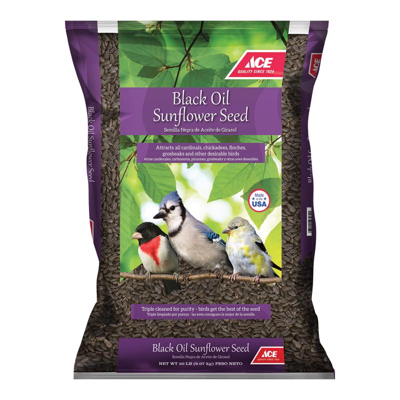 Load image into Gallery viewer, Ace Songbird Black Oil Sunflower Seed Wild Bird Seed 20 lb
