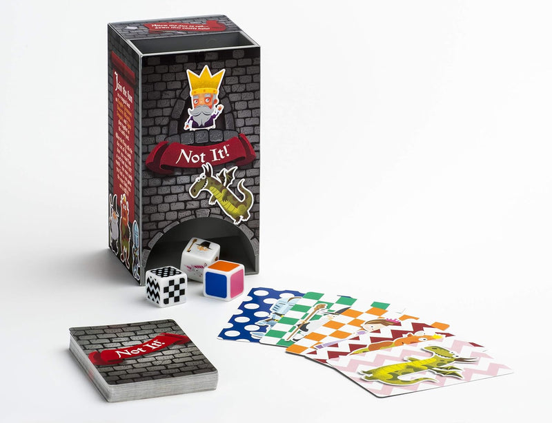 Load image into Gallery viewer, Not It Dice Games for Kids Strategy Game for Family Night Fun Card Game Stocking Stuffer Gift 3+ Players Ages 6+ Castle Land
