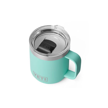 YETI Rambler 10 oz Seafoam BPA Free Ceramic Lined Stackable Mug with MagSlider Lid
