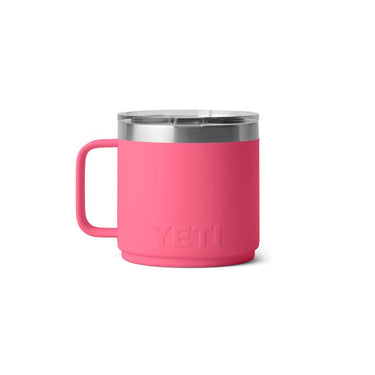 YETI Rambler 14 oz Tropical Pink BPA Free Ceramic Lined Stackable Mug with MagSlider Lid