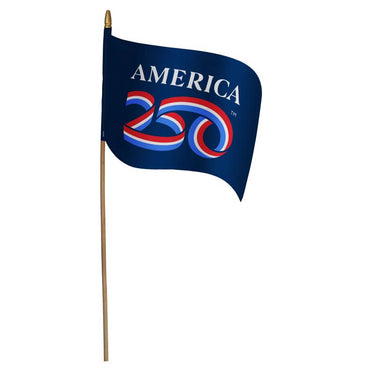 Valley Forge America 250 Stick Flag 8 in. H X 0 in. W X 12 in. L