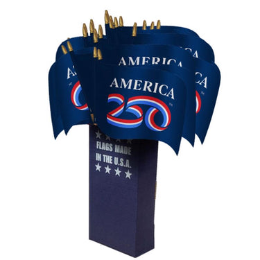 Valley Forge America 250 Stick Flag 8 in. H X 0 in. W X 12 in. L