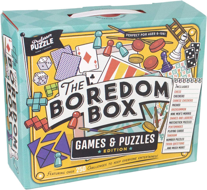 The Indoor Boredom Box - Huge Games & Puzzles Set