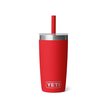 YETI Rambler Jr 10oz Kids Cups w/Silicone Straw (Rescue Red)