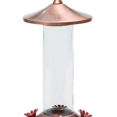 Perky-Pet Hummingbird 12 oz Copper/Glass Nectar Feeder 4 ports
