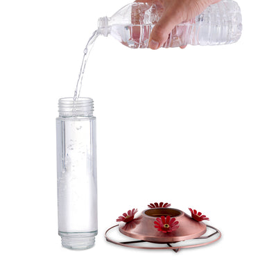 Perky-Pet Hummingbird 12 oz Copper/Glass Nectar Feeder 4 ports