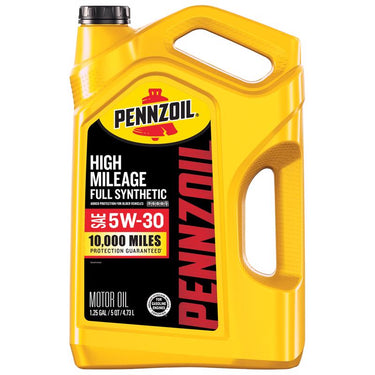 Pennzoil Full Synthetic 5W-30 High Mileage Motor Oil 5 qt 1 pk