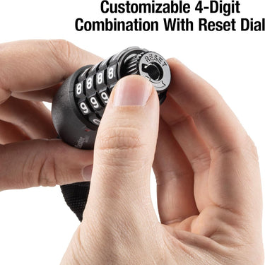 Master Lock Hardened Steel Chain with Integrated Resettable Combination Lock