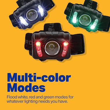LuxPro Extended Run-Time Multi-Color LED Headlamp V2