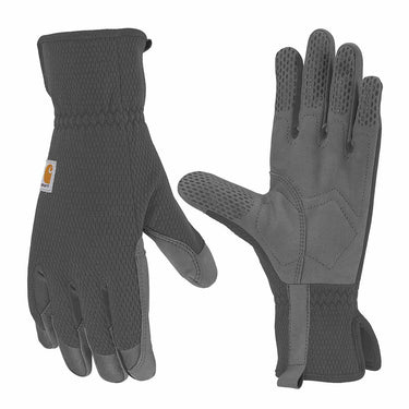 Carhartt Women's High Dexterity Padded palm Touch Sensitive Long Cuff Glove (Steel Grey) Size S