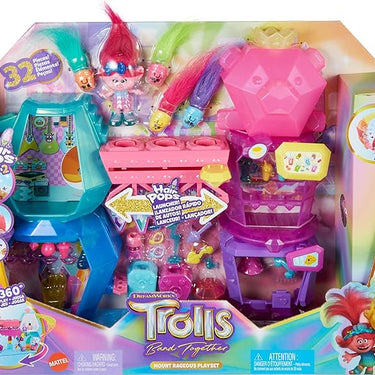 Dreamworks Trolls Band Together Mount Rageous Playset With Queen Poppy Small Doll & 25+ Accessories