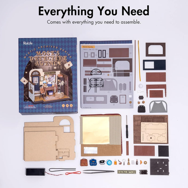 Load image into Gallery viewer, Rolife Mose&#39;s Detective Agency DIY Book Nook Kit
