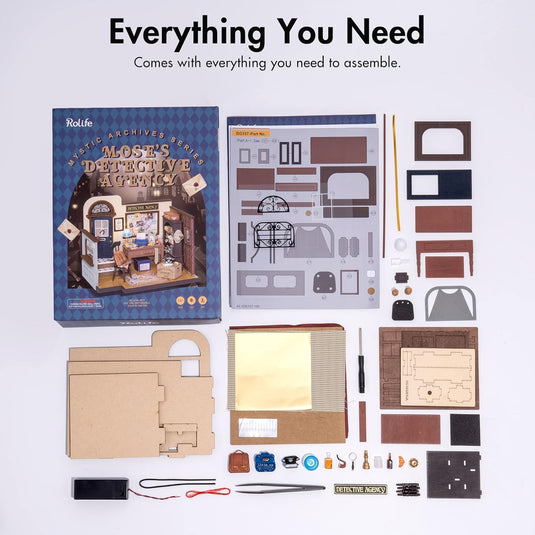Rolife Mose's Detective Agency DIY Book Nook Kit