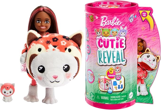Barbie Cutie Reveal Chelsea Doll & Accessories, Animal Plush Costume