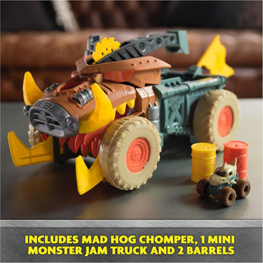 Monster Jam Mini Jam, Megalodon Mad Hog Chomper and Monster Truck