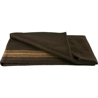 Fox Outdoor Products® Camel Striped Brown Wool Blanket