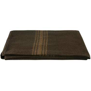 Fox Outdoor Products® Camel Striped Brown Wool Blanket