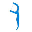 Single blue dental flosser pick