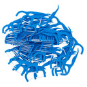 Pile of blue dental flosser picks