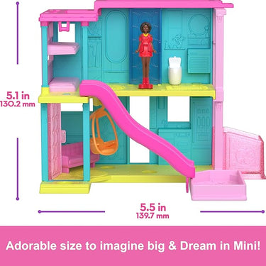 Barbie Mini BarbieLand Doll House Sets, Mini Dreamhouse with Surprise 1.5-inch Doll