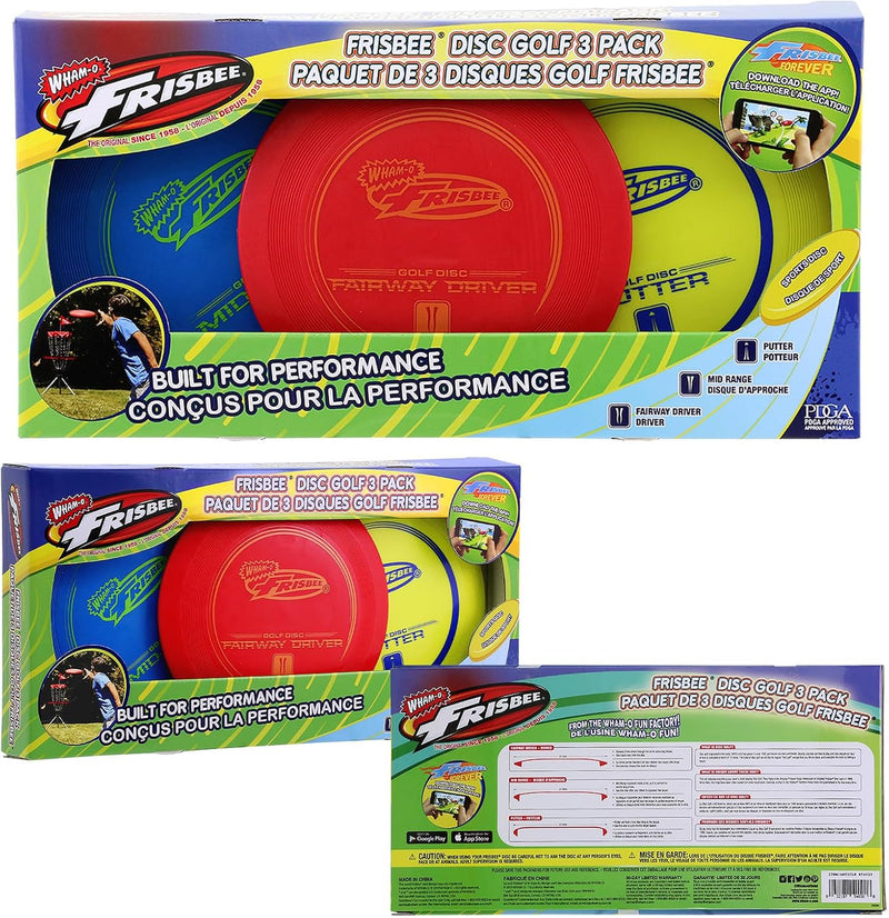 Load image into Gallery viewer, Wham-O Frisbee Disc Golf Set Includes Driver, Mid-Range &amp; Putter, PDGA Approved Golf Disc Toss Game Set 3 Pack Outdoor Disc Game for Recreation Play Backyard Beach Park Tailgates
