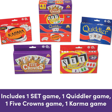 Five Crowns 4 Pack Bundle Card Games for Kids